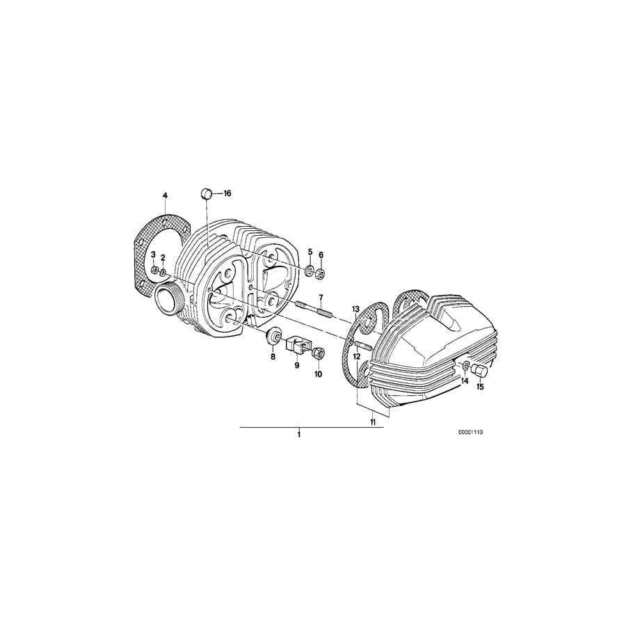 Genuine BMW 11121338183 Cylinder Head Left (Inc. R 65 RT, R 80 G/S & R65) | ML Performance UK Car Parts