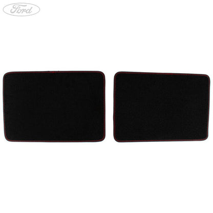 GENUINE FORD 2399669 FOCUS PREMIUM VELOURS FLOOR MATS REAR, BLACK WITH RED STITCHING | ML Performance UK