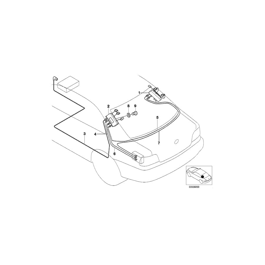 Genuine BMW 61108369018 E39 Antenna Cable For Independent Heater 470MM (Inc. 520d, 525d & 520i) | ML Performance UK Car Parts