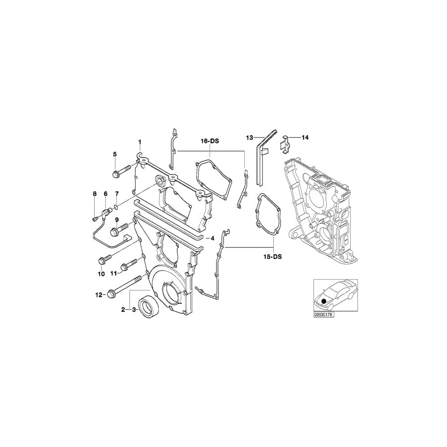 Genuine BMW 11141721802 E30 E36 Gasket Set Chain Case Asbestofree (Inc. 318i & 318is) | ML Performance UK Car Parts