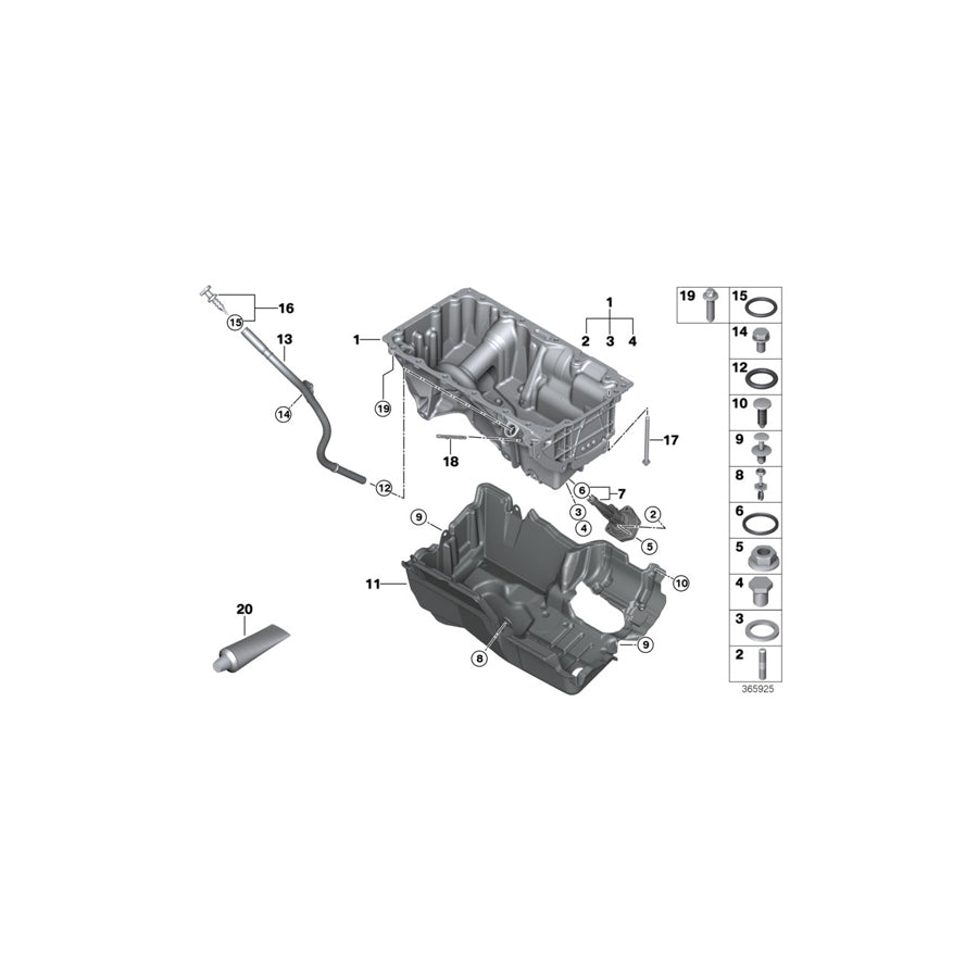 Genuine BMW 11138517161 F15 Oil Pan (Inc. X5 25d & X5 25dX) | ML Performance UK Car Parts