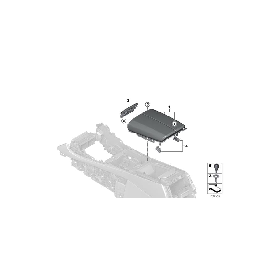 Genuine BMW 51166996503 G06 G05 G07 Armrest Center Console Leather Heated COFFEE (Inc. X6) | ML Performance UK Car Parts