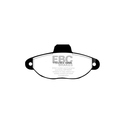 EBC DP2945/2 Fiat Ford Greenstuff Front Brake Pads (Inc. 500 & Ka) 2 | ML Performance UK Car Parts