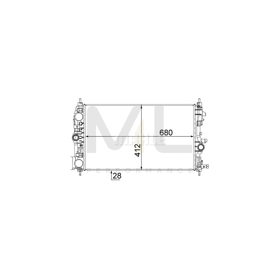 MAHLE ORIGINAL CR 1782 000S Engine radiator Brazed cooling fins, Manual Transmission | ML Performance Car Parts