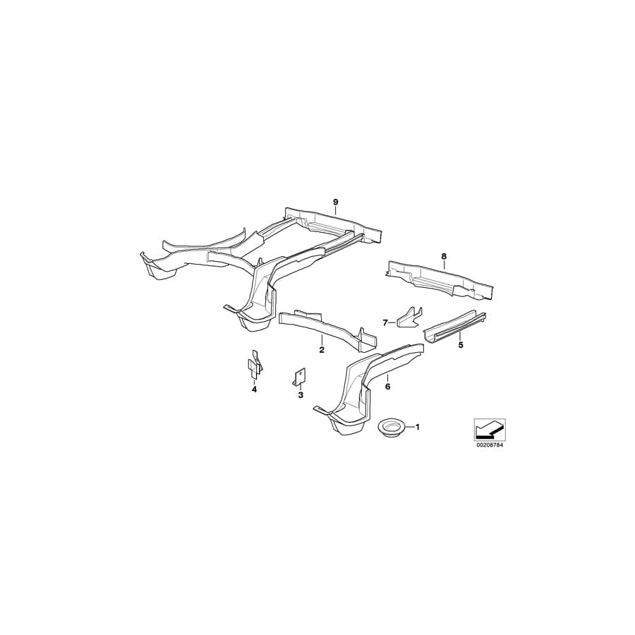 Genuine BMW 41118108470 E31 Bracket Exhaust, Rear Right (Inc. 840i, 850CSi & 840Ci) | ML Performance UK Car Parts