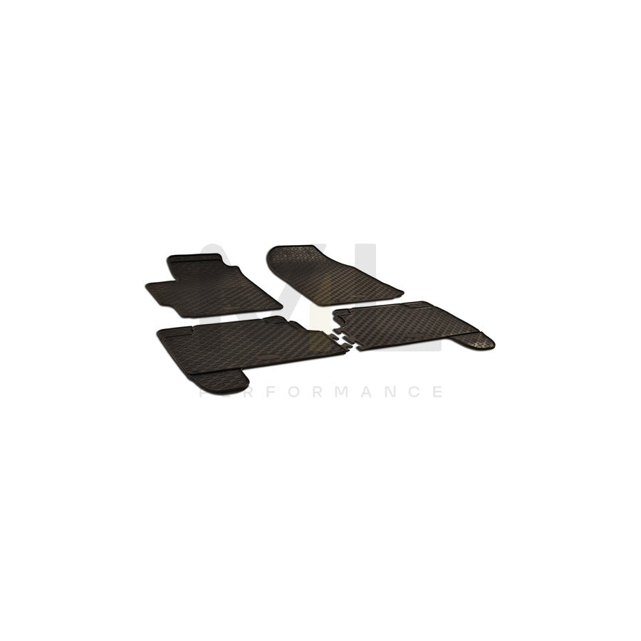 WALSER Tailored 50531 Floor mat set for TOYOTA YARIS Elastomer, Front and Rear, Quantity: 4, Black | ML Performance Car Parts