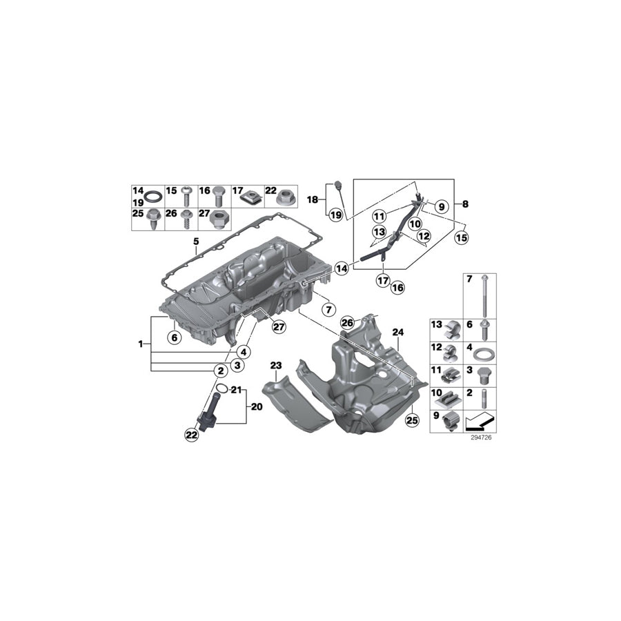 Genuine BMW 11138573881 E70 E71 Oil Pan (Inc. X5 M50dX & X6 M50dX) | ML Performance UK Car Parts