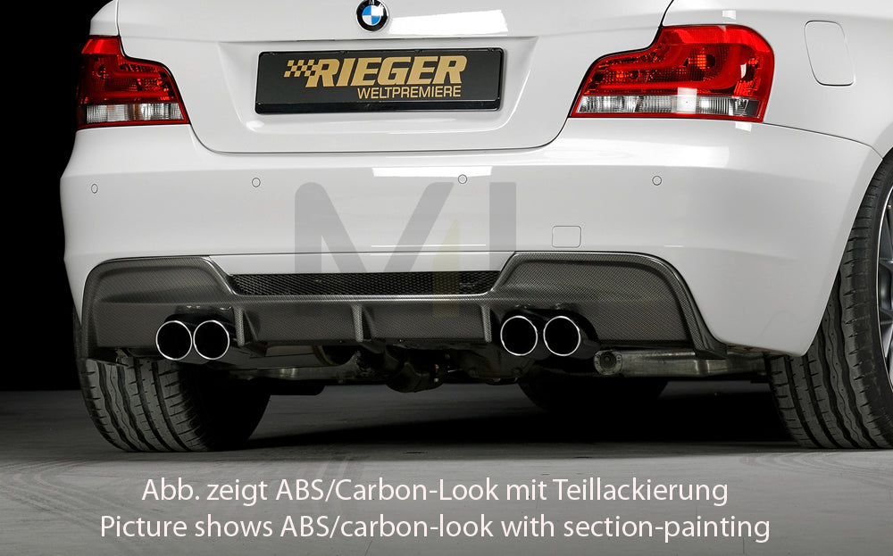 Rieger 00088025 BMW 1 Series E82 E88 Rear Diffuser 1 | ML Performance UK Car Parts