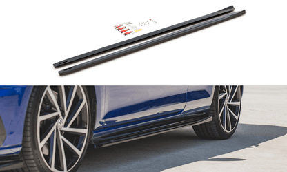 Maxton Design VW-GO-7F-R-SD4T Side Skirts Diffusers V.4 Volkswagen Golf R / R-Line MK7.5 | ML Performance UK Car Parts