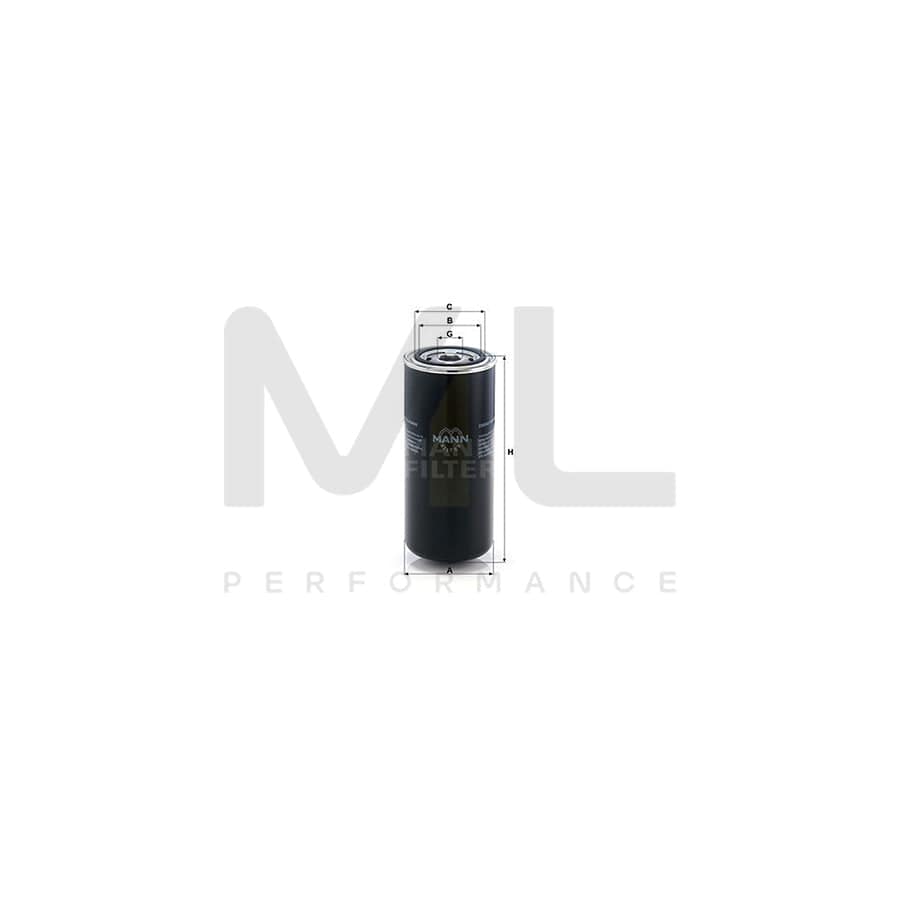 MANN-FILTER WD 962/8 Oil Filter Spin-on Filter | ML Performance Car Parts