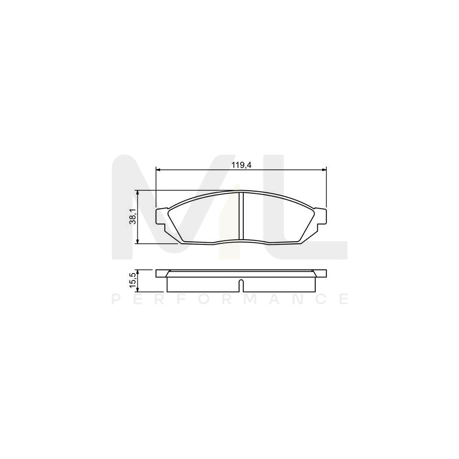 Bosch 0986494208 Brake Pad Set BP1144 | ML Performance Car Parts