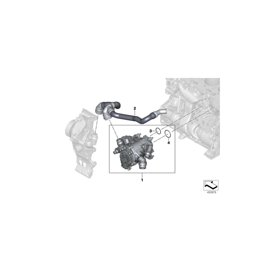 Genuine BMW 11538632767 F48 Wire Heat Management Module Coolant pump heating return (Inc. X2 28i, M135iX & 220i) | ML Performance UK Car Parts