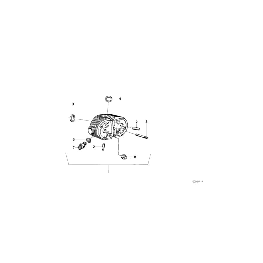 Genuine BMW 11121338209 Cylinder Head Right SLS ANSCHL. (Inc. R 65 RT, R65 & R65LS) | ML Performance UK Car Parts