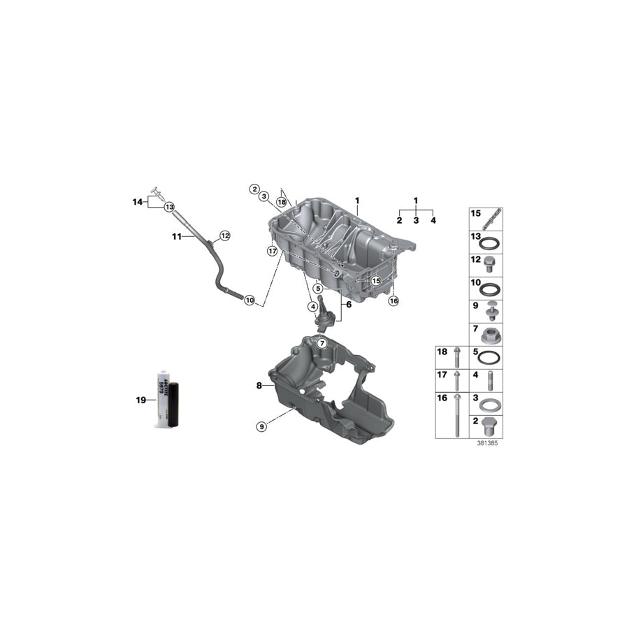 Genuine BMW 11138590016 F56 Oil Pan (Inc. 218d, 220dX & 218dX) | ML Performance UK Car Parts