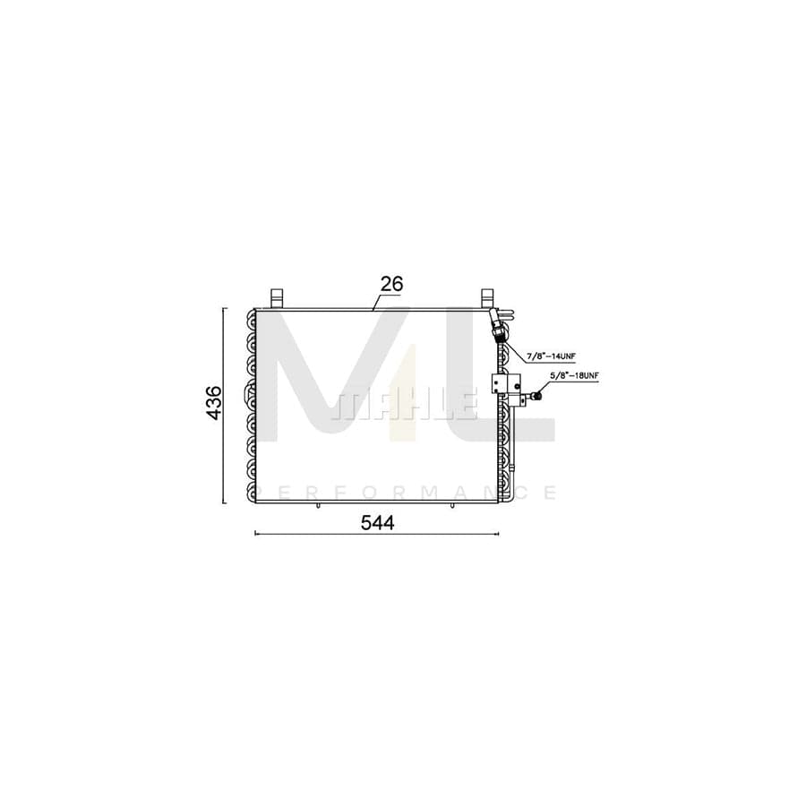 MAHLE ORIGINAL AC 357 000S Air conditioning condenser without dryer | ML Performance Car Parts