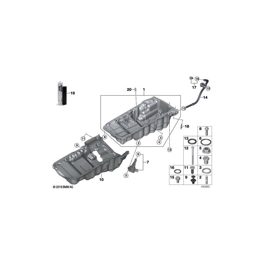 Genuine BMW 11138588635 G20 G12 G31 Oil Pan (Inc. 730Ld, 530d & 730d) | ML Performance UK Car Parts