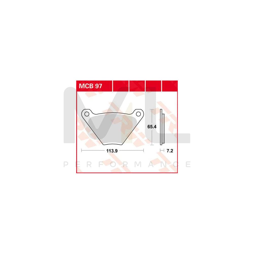 TRW Organic Allround Mcb97 Brake Pad Set | ML Performance Car Parts