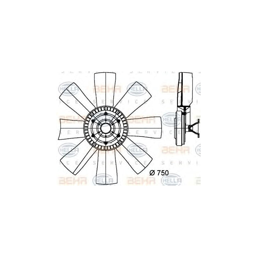 Hella 8MV 376 727-151 Fan, Radiator