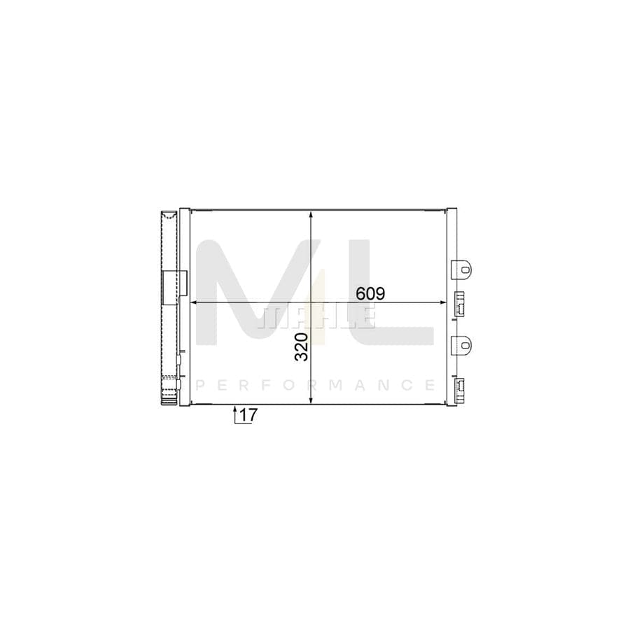 MAHLE ORIGINAL AC 561 000S Air conditioning condenser for FIAT Punto II Hatchback (188) with dryer | ML Performance Car Parts