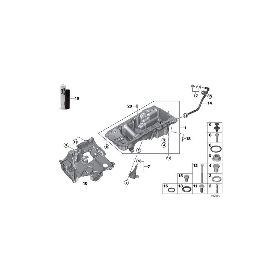 Genuine BMW 11138580127 G30 G14 G11 Oil Pan (Inc. 540dX, X6 30dX & 840dX) | ML Performance UK Car Parts