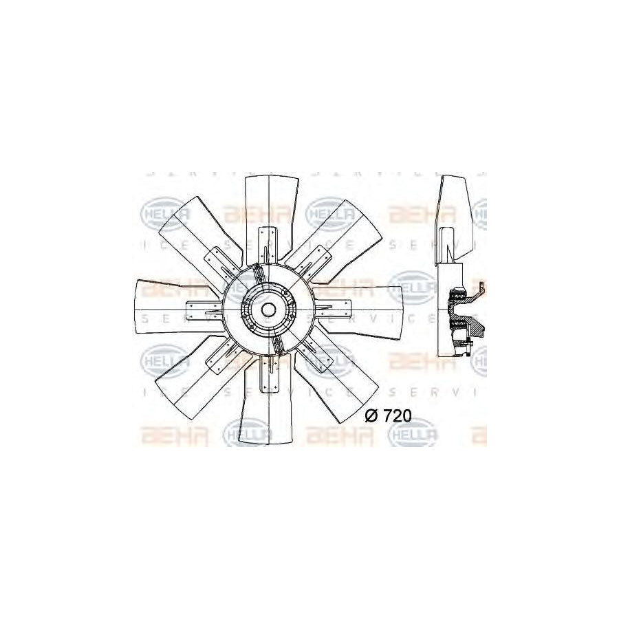 Hella 8MV 376 727-121 Fan, Radiator