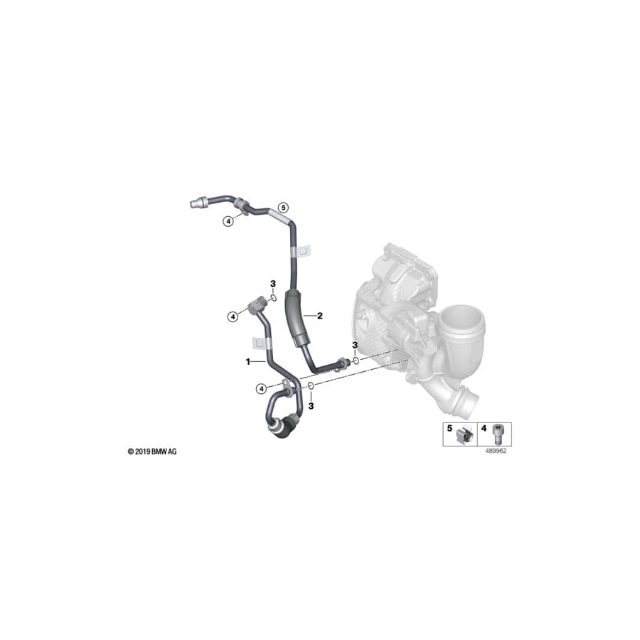 Genuine BMW 11538629960 F55 F56 Wire Exhaust Turbocharger Hose (Inc. Cooper & Cooper ALL4) | ML Performance UK Car Parts