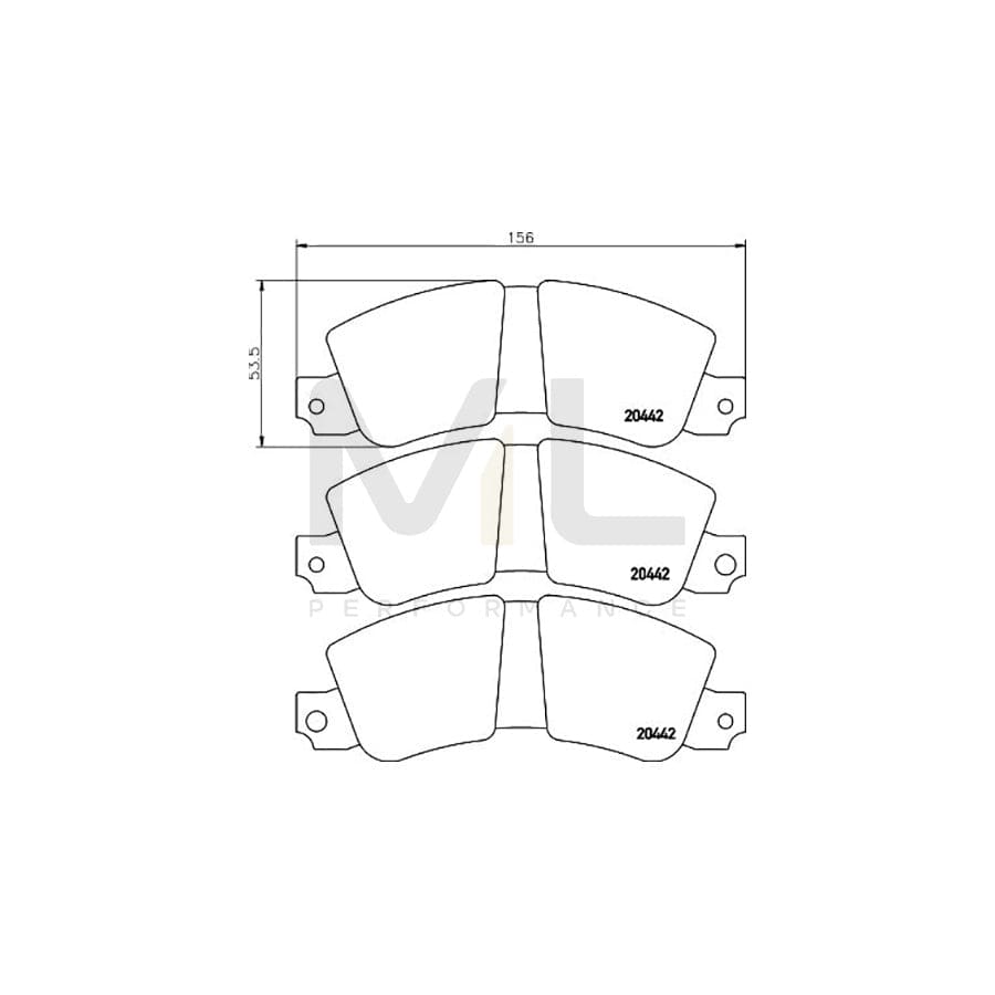 TEXTAR 2044201 Brake pad set with acoustic wear warning | ML Performance Car Parts