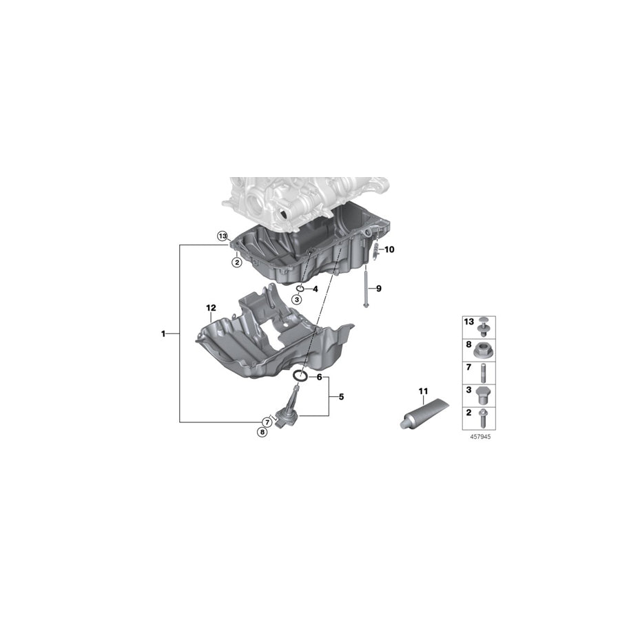 Genuine BMW 11138611695 F31 F33 F22 Oil Pan (Inc. 230iX, 320iX & 430iX) | ML Performance UK Car Parts