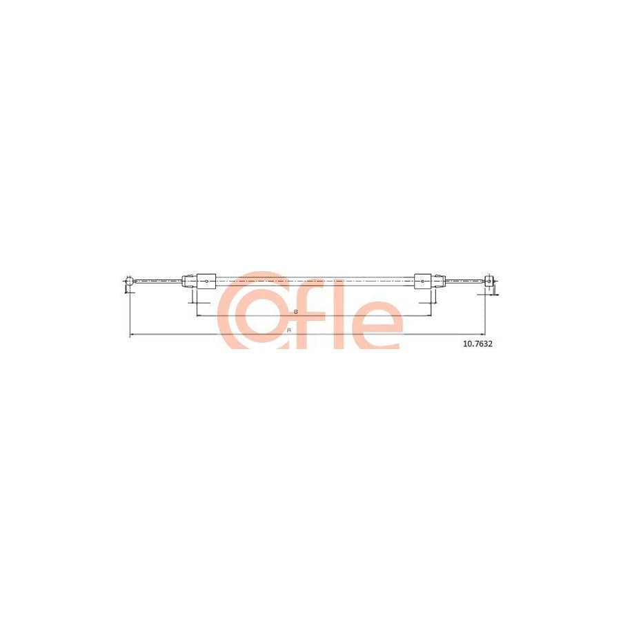 Cofle 92.10.7632 Hand Brake Cable