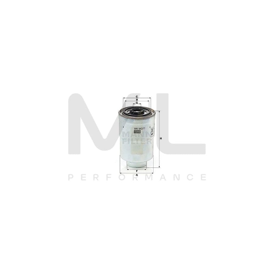 MANN-FILTER WK 940/11 x Fuel filter with seal | ML Performance Car Parts