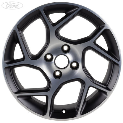 GENUINE FORD 2169241 FIESTA ALLOY WHEEL 17" 5 X 2-SPOKE Y DESIGN, BLACK MATT MACHINED, 2017 ONWARD | ML Performance UK