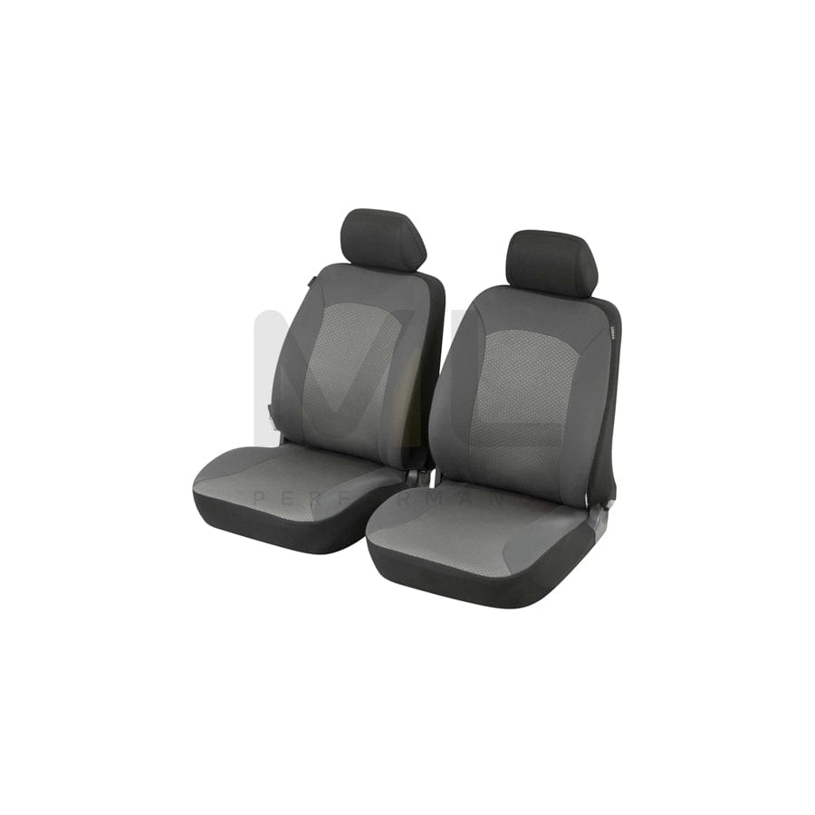 WALSER ZIPP IT Premium 11791 Car seat cover Black, Grey, Polyester, Front | ML Performance Car Parts