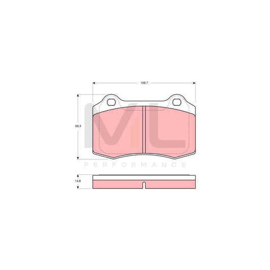 TRW Gdb1513 Brake Pad Set Not Prepared For Wear Indicator | ML Performance Car Parts