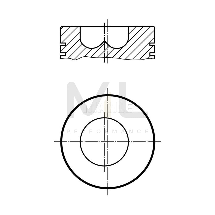 MAHLE ORIGINAL 439 11 00 Piston 115,0 mm, with piston ring carrier, without cooling duct | ML Performance Car Parts