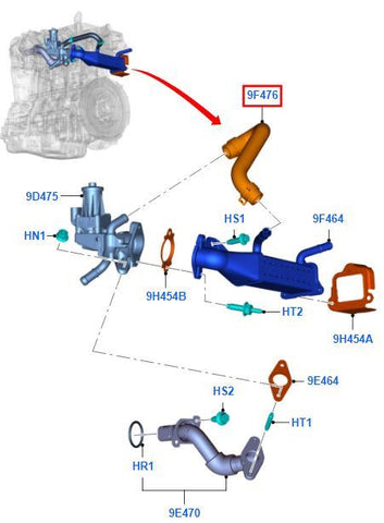 GENUINE FORD 1740450 TRANSIT EGR HOSE | ML Performance UK