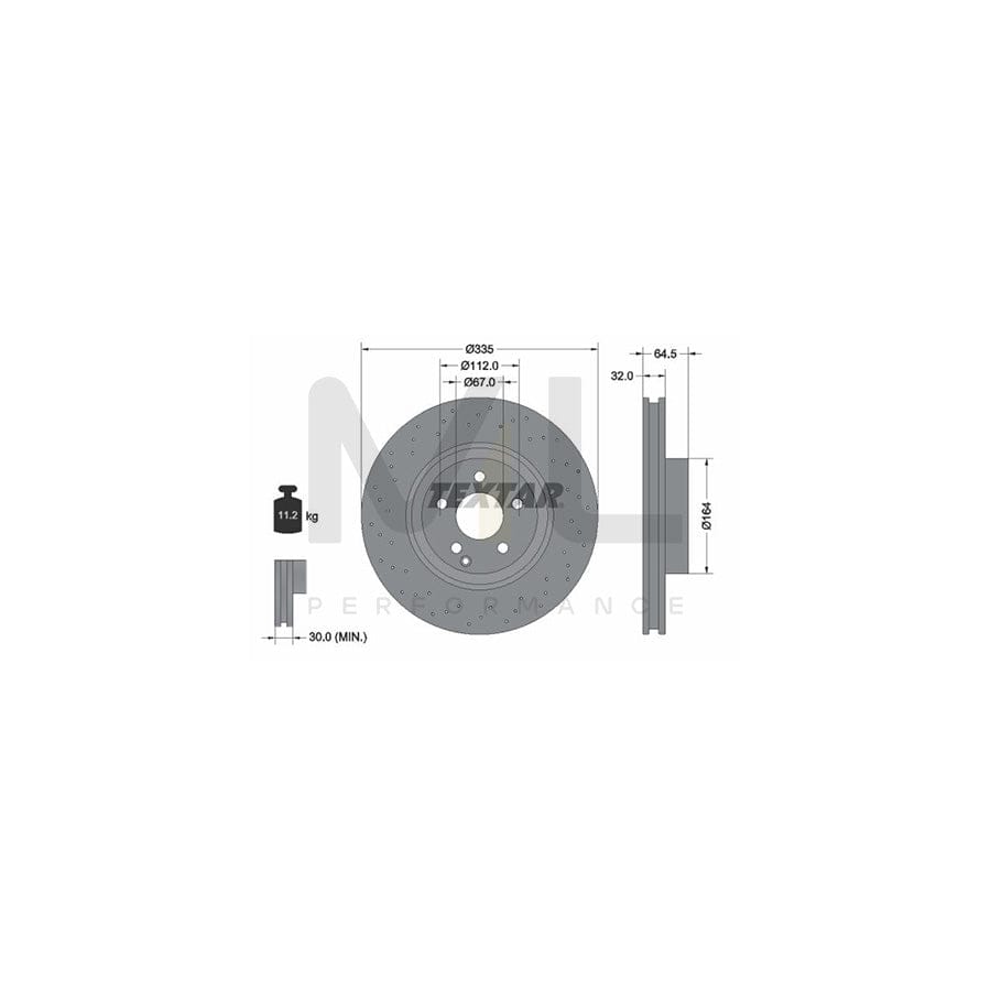 TEXTAR 92171900 Brake Disc suitable for MERCEDES-BENZ S-Class Internally Vented, Perforated, without wheel hub, without wheel studs | ML Performance Car Parts