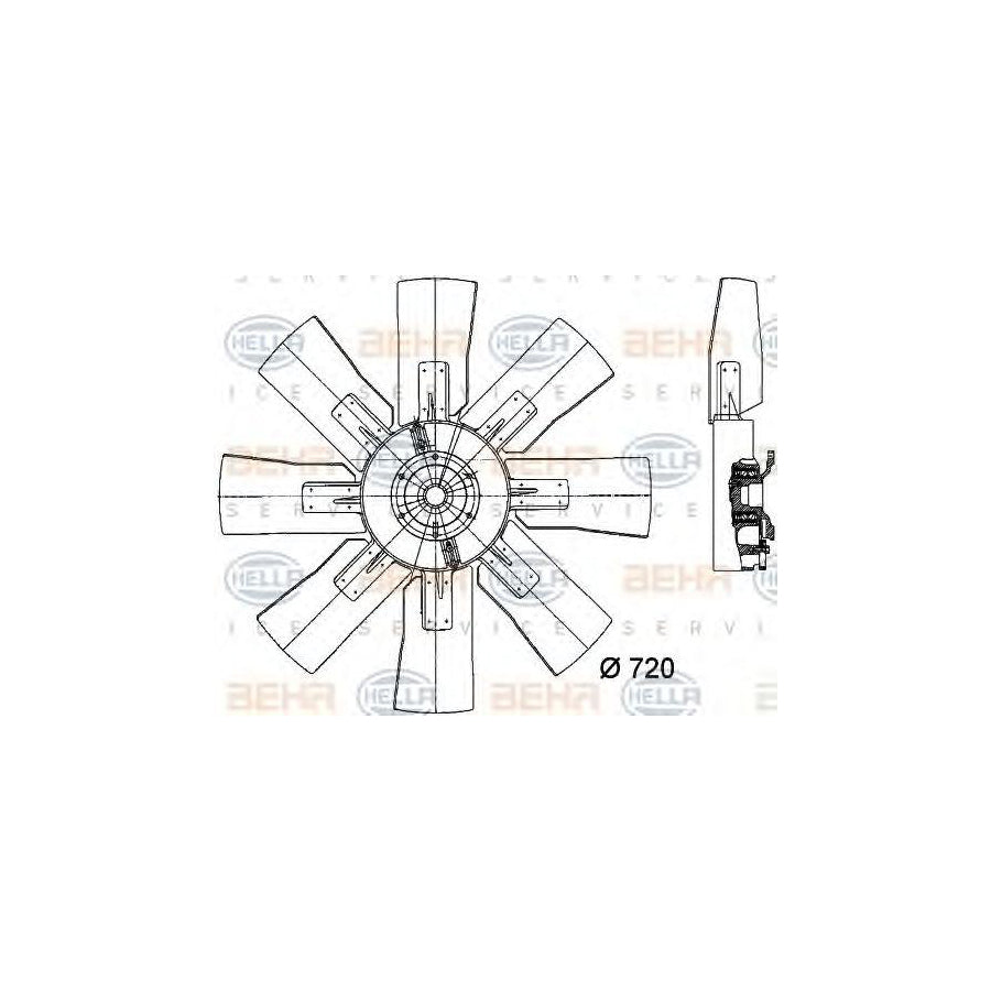 Hella 8MV 376 728-121 Fan, Radiator