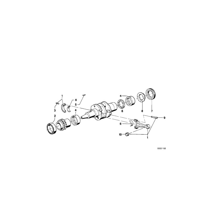 Genuine BMW 11111250155 Bushing ROT (Inc. R90/6, R 80 G/S & R45T/N) | ML Performance UK Car Parts