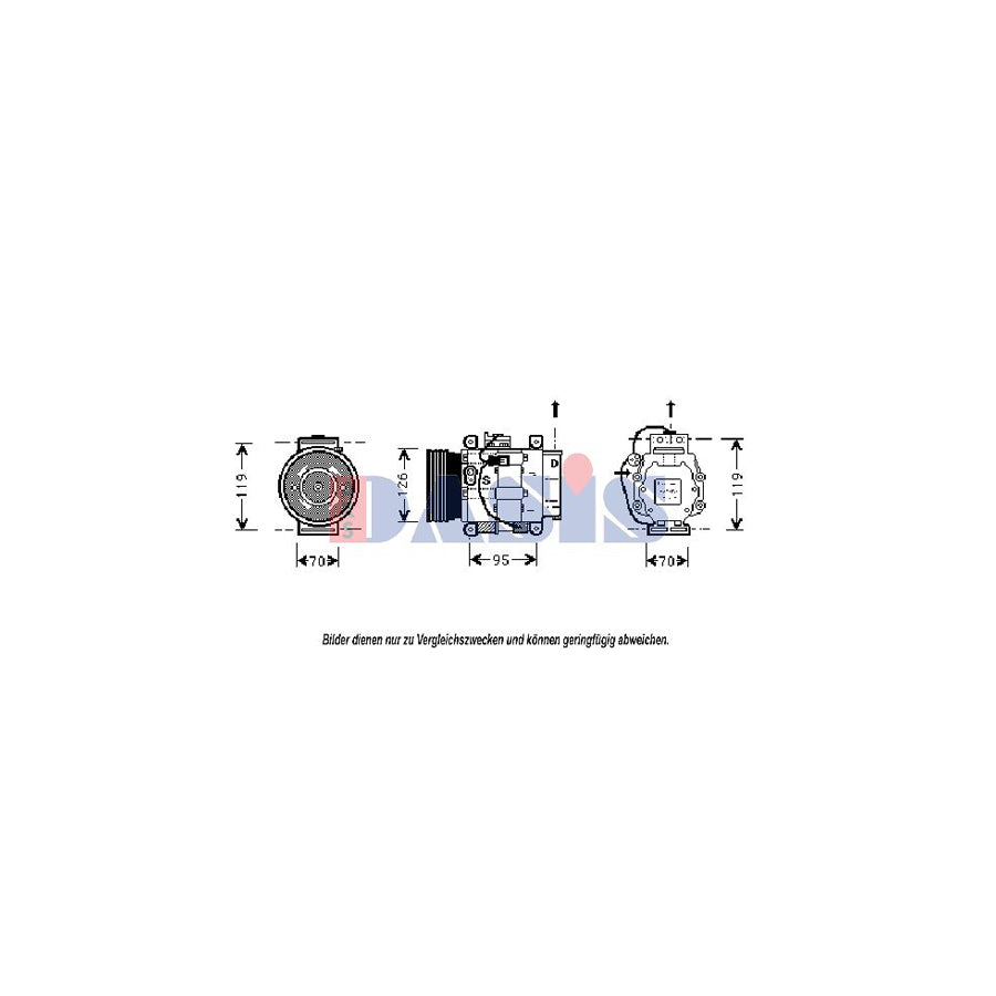 AKS Dasis 853850N Compressor, Air Conditioning | ML Performance UK