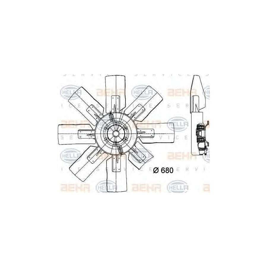 Hella 8MV 376 728-081 Fan, Radiator