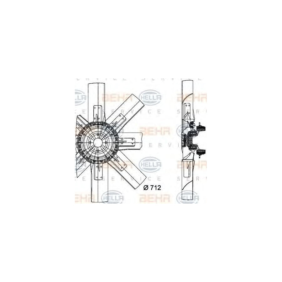 Hella 8MV 376 727-971 Fan, Radiator