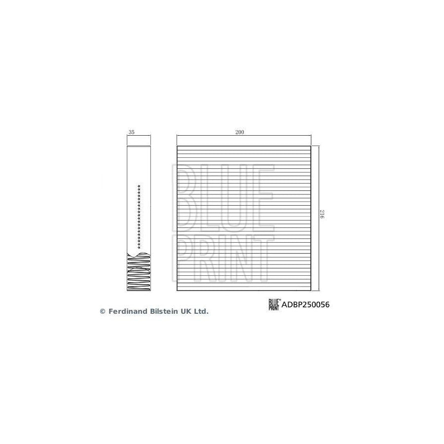 Blue Print ADBP250056 Pollen Filter