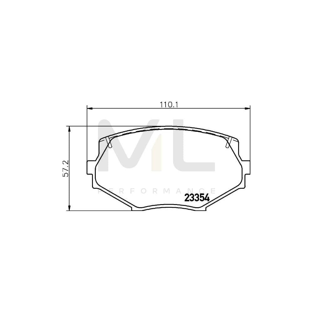 Hella 8DB 355 016-861 Brake Pad Set For Mazda Mx-5 With Acoustic Wear Warning, With Accessories | ML Performance Car Parts