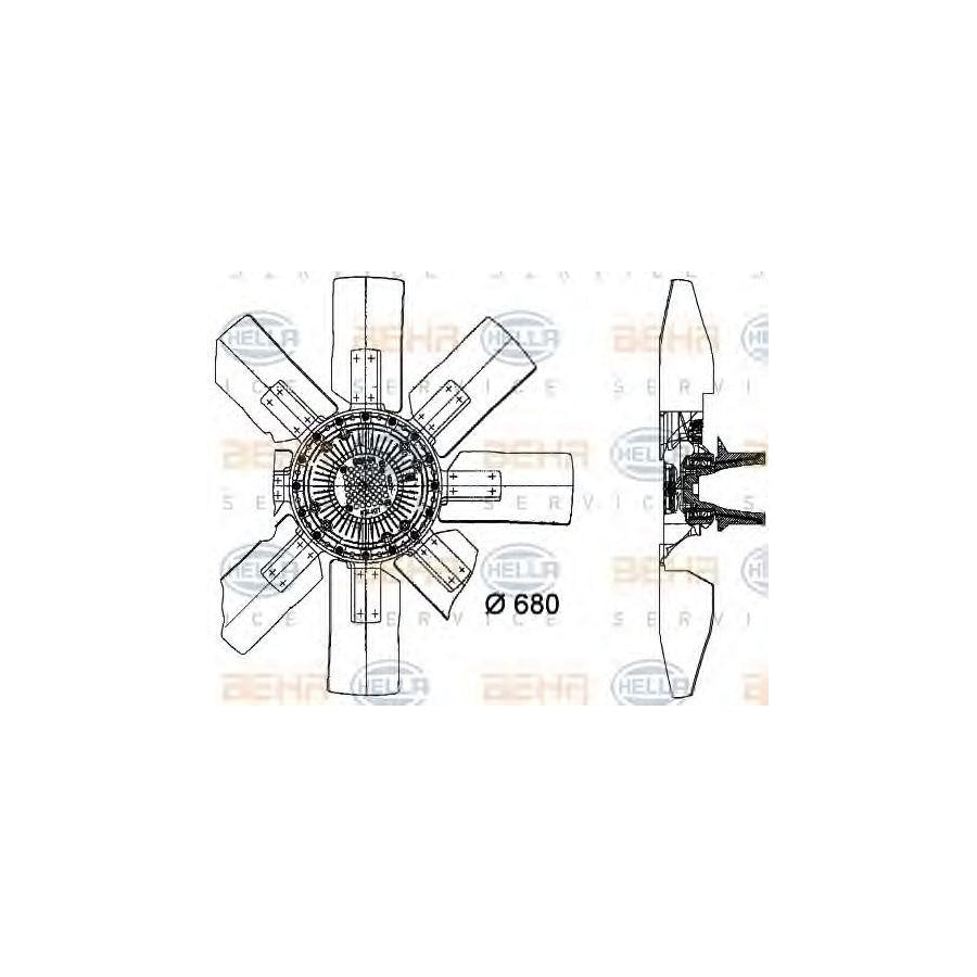 Hella 8MV 376 727-341 Fan, Radiator