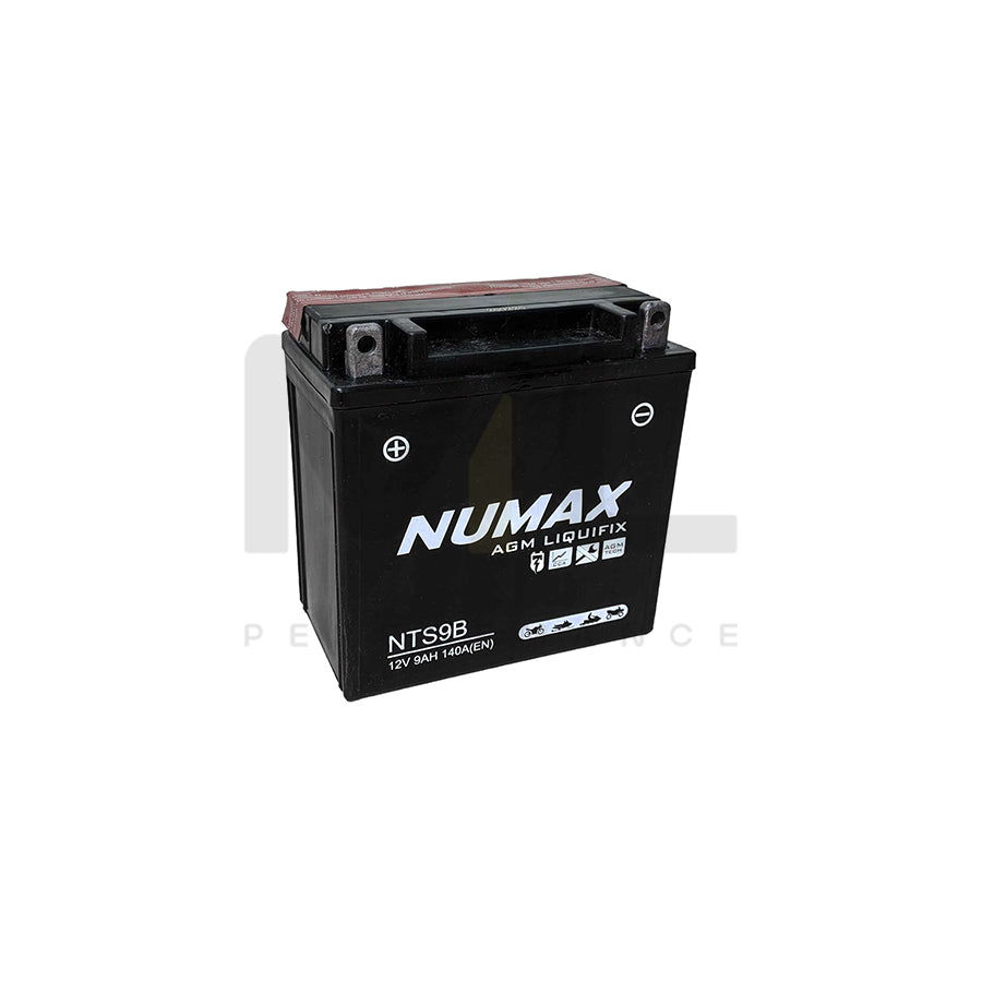 NTS9B Numax Motorbike Battery YB9-B AGM | Car Batteries UK | ML Performance Car Parts