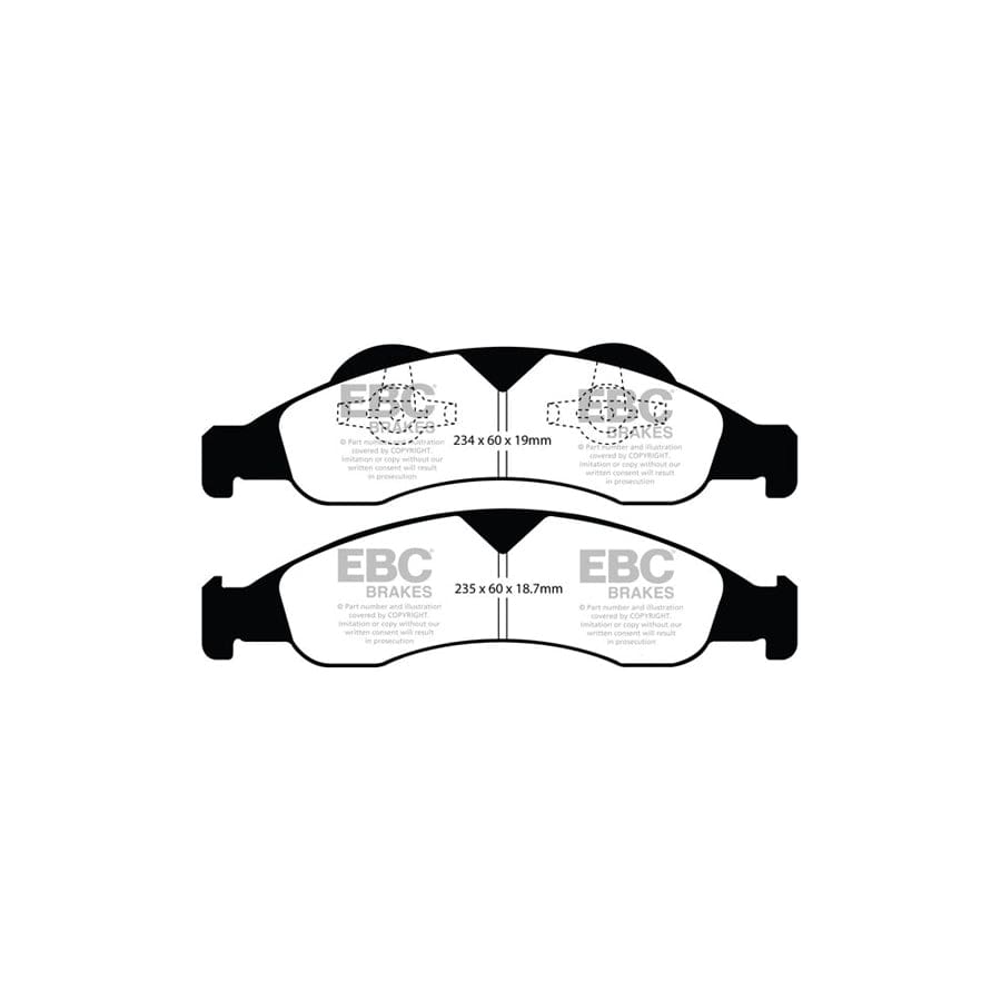 EBC PD01KF541 Ford Lincoln Greenstuff Front Brake Pad & Plain Disc Kit  (Inc. Expedition & Navigator) 2 | ML Performance UK Car Parts