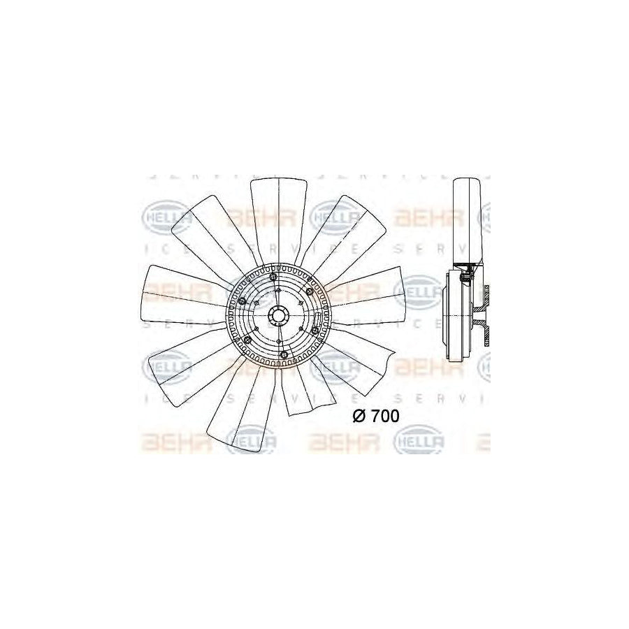 Hella 8MV 376 727-191 Fan, Radiator