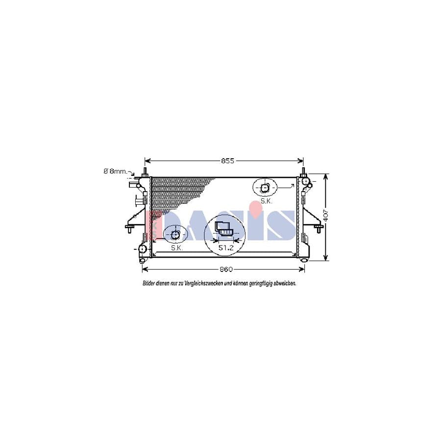 AKS Dasis 160010N Engine Radiator | ML Performance UK