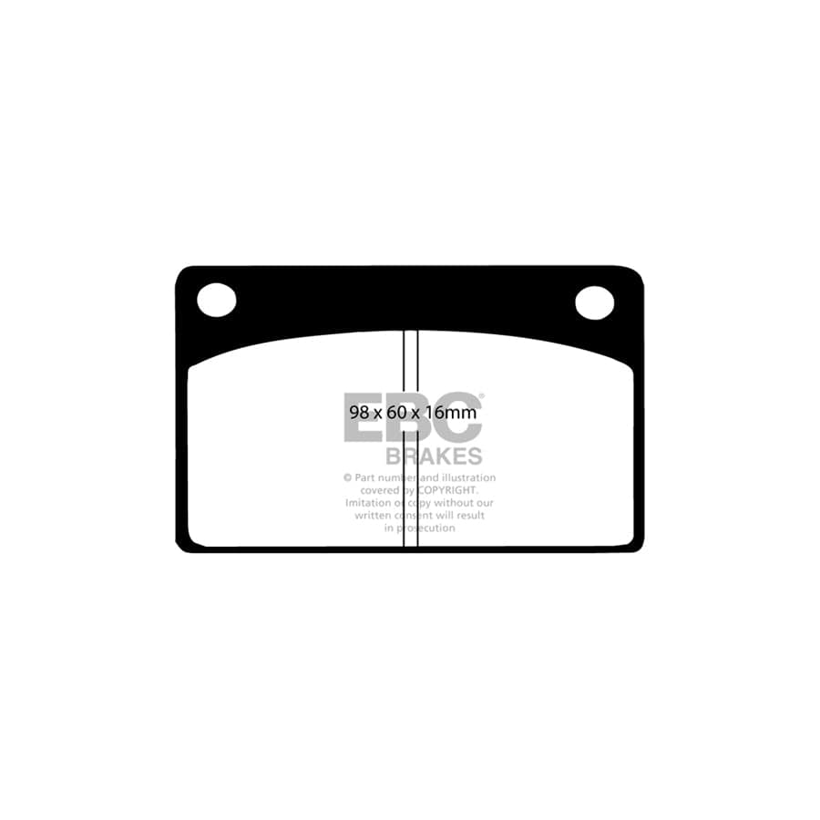 EBC PD03KF1225 Volvo Yellowstuff Front Brake Pad & Plain Disc Kit - Girling/TRW/ATE Caliper 2 | ML Performance UK Car Parts