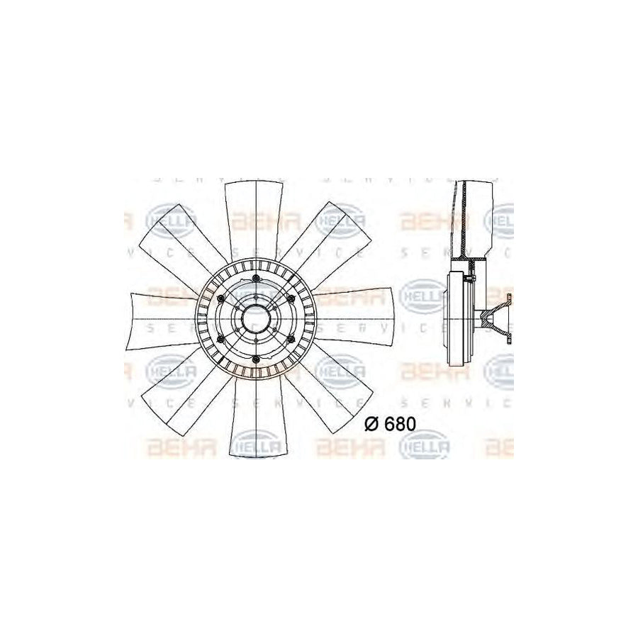 Hella 8MV 376 727-171 Fan, Radiator